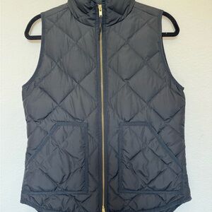 J. Crew Black Quilted Vest